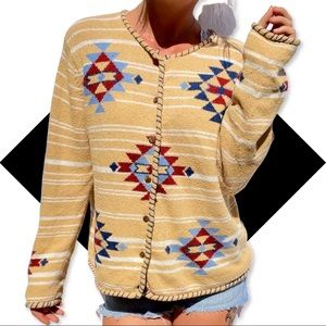 Vintage Aztec Button Cardigan